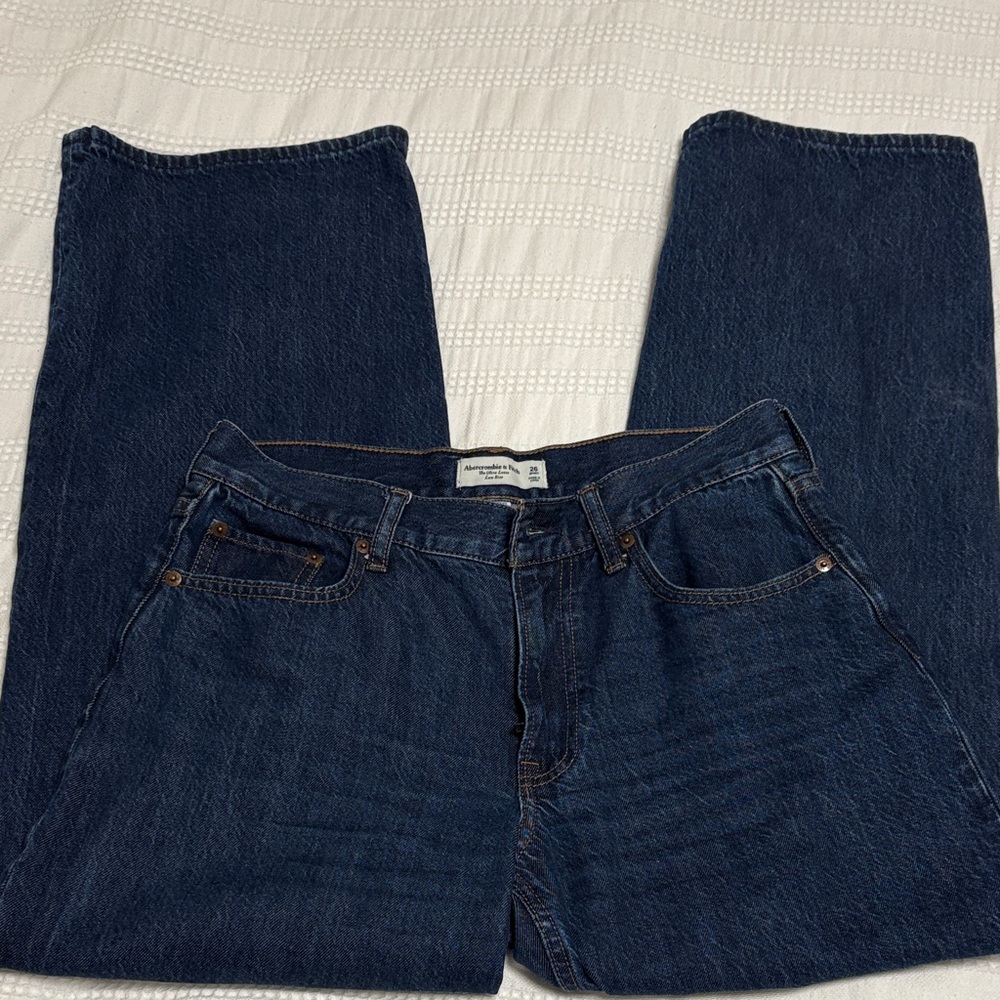 Abercrombie & Fitch Dark Blue Straight-Leg Jeans